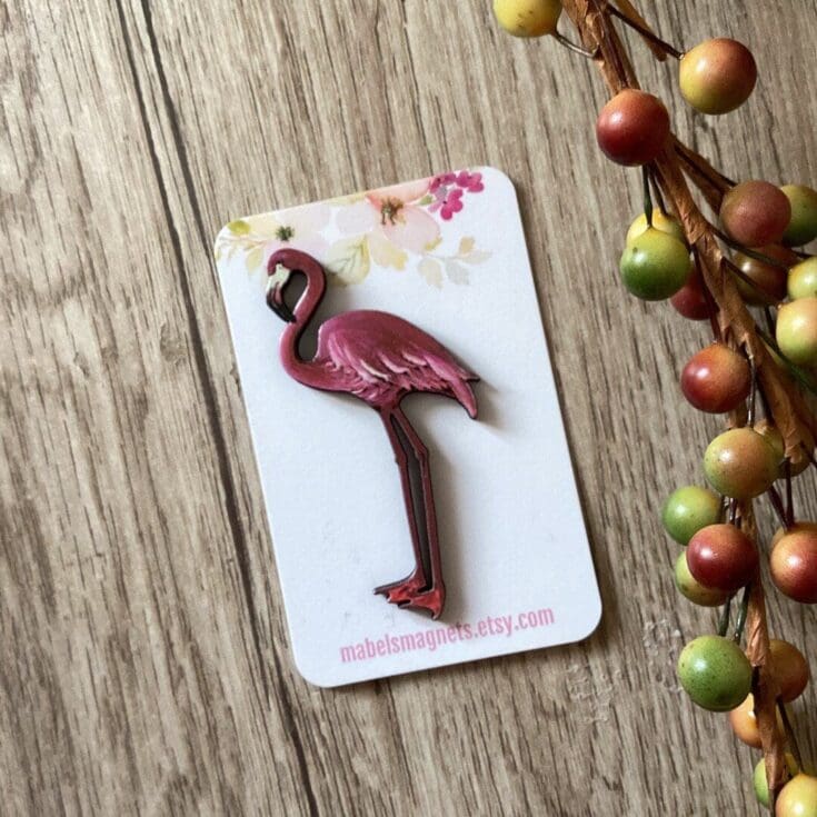Image for Flamingo Needle Keeperflamingo Needle Nanny flamingo Pin - Etsy UK