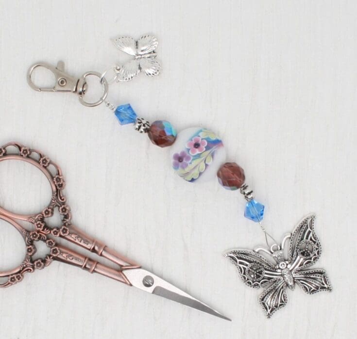 Image for Scissor Fob Butterfly Scissor Fob/zipper Pull/phone - Etsy UK
