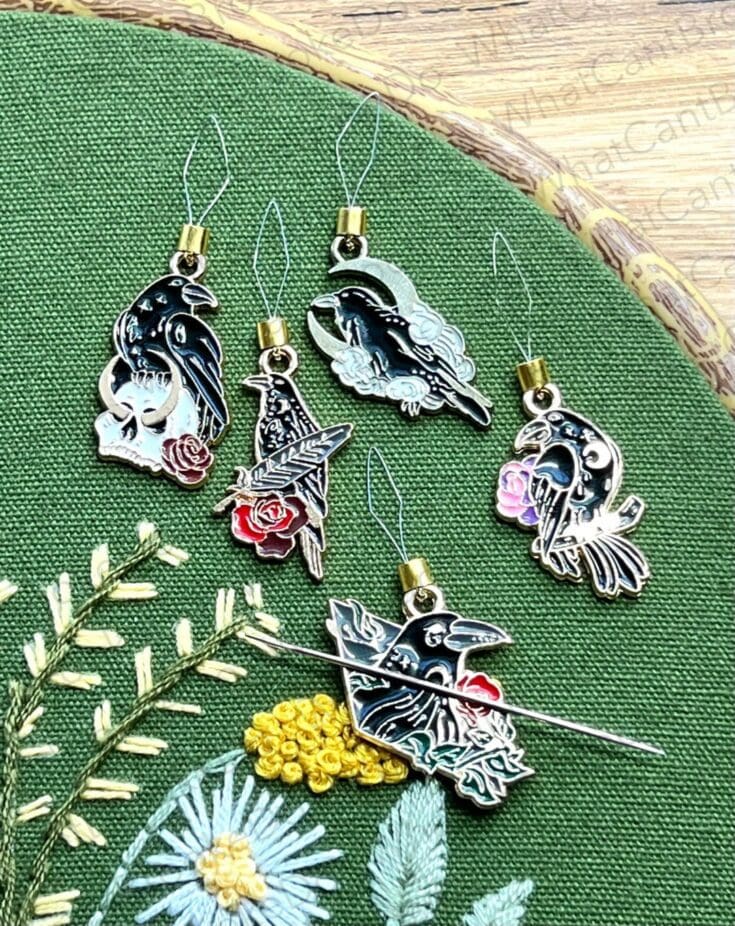 Image for Spooky Crow Needle Threaders With Option to Make Into Threader - Etsy UK