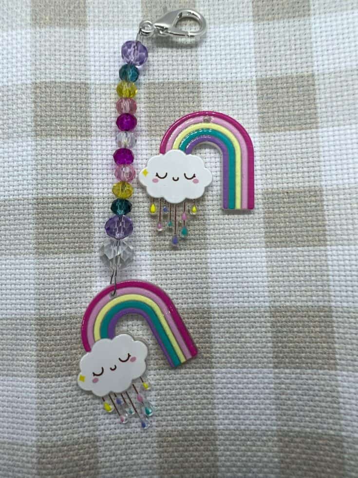 Image for Rainbow Set 1x Scissor Fob1x Needleminder Rainbow - Etsy UK