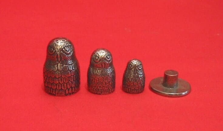 Image for Owl Russian Doll Pewter Thimble Owl Thimbles Unique - Etsy UK