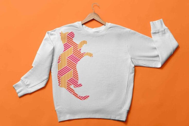 Image for Abstract cat sublimation design (free)