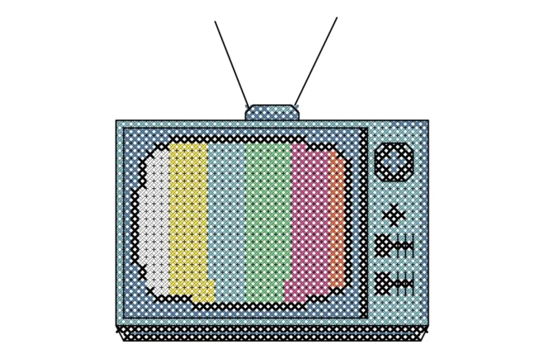 FREE Retro T.V. cross stitch pattern