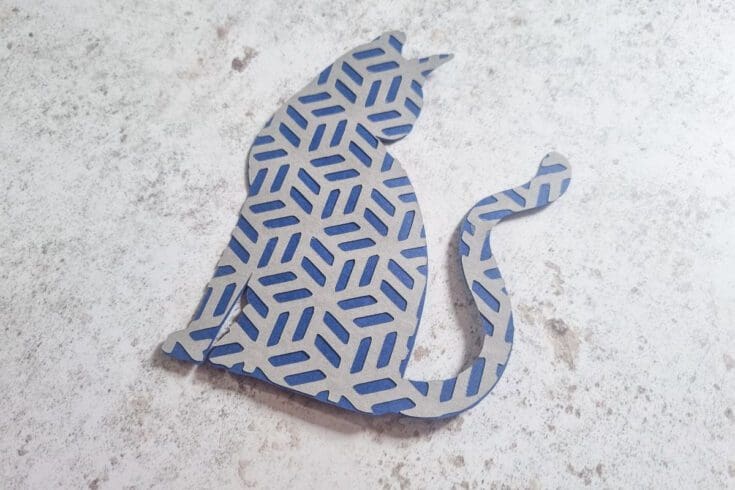 Image for Cubist cat paper cut file (free)