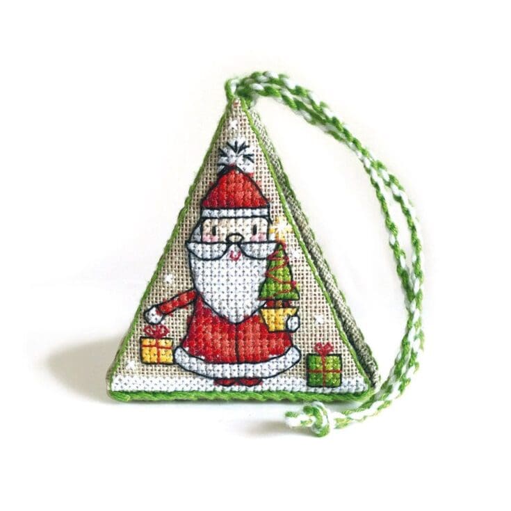 Image for Santa Ornament Cross Stitch and Hardanger Pattern 