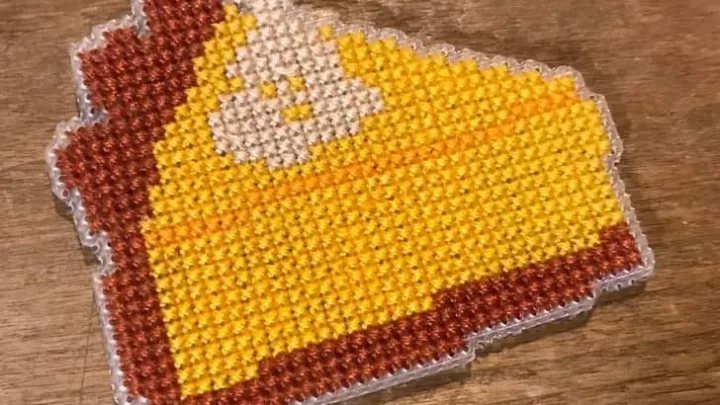 Image for Free Pumpkin pie cross stitch pattern