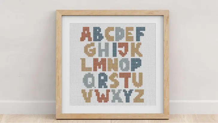 Free printable cross stitch alphabet