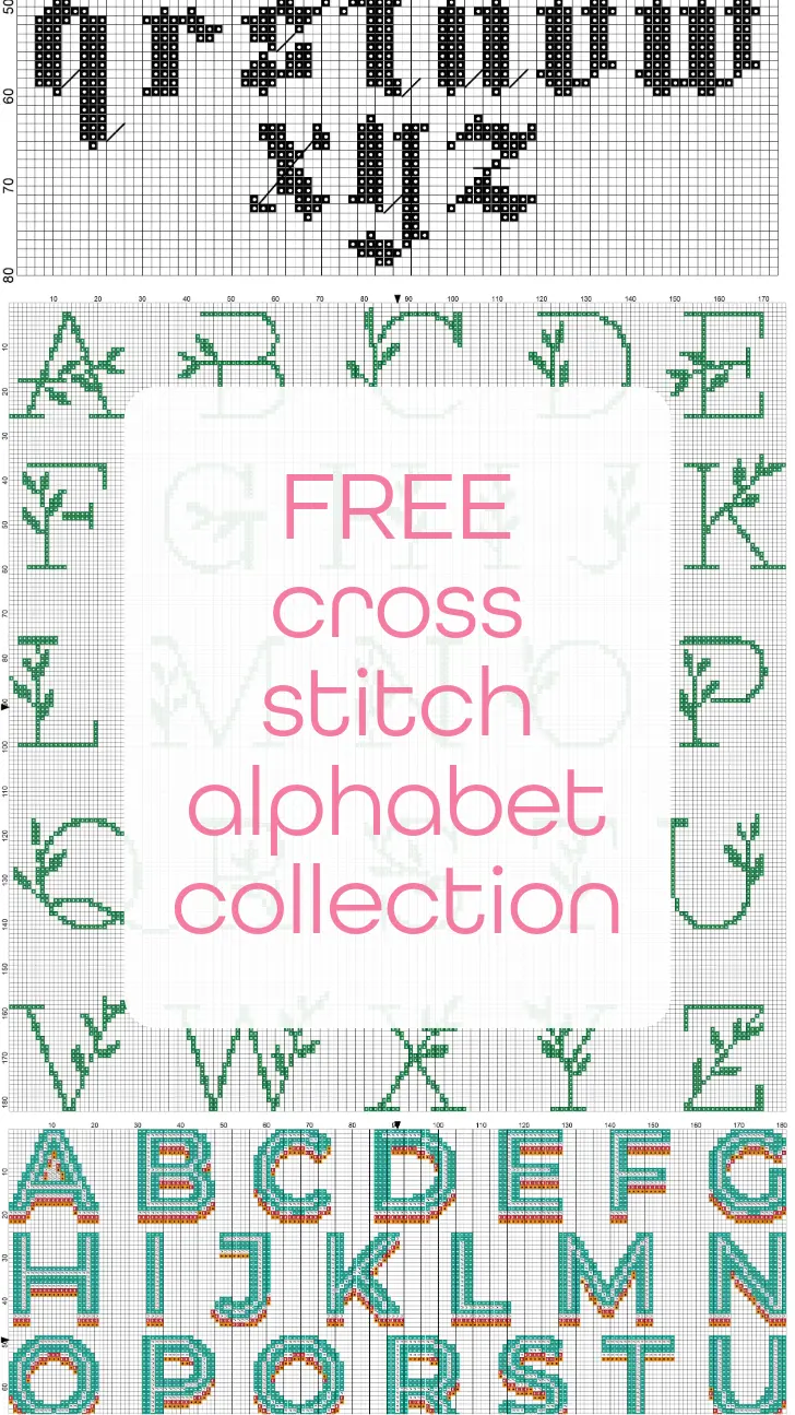 FREE cross stitch alphabet collection - Craft with Cartwright free-cross-stitch-alphabet-collection-craft-with-cartwright