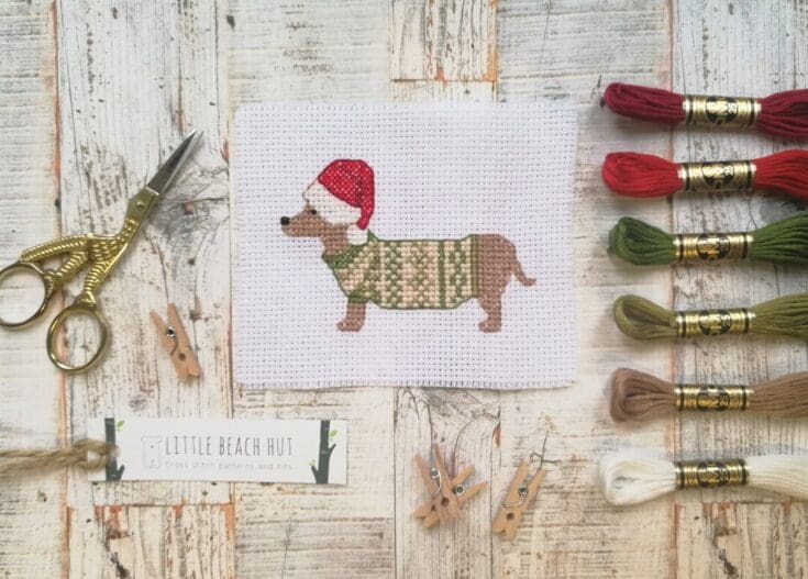 Image for Sausage Dog Cross Stitch Kits