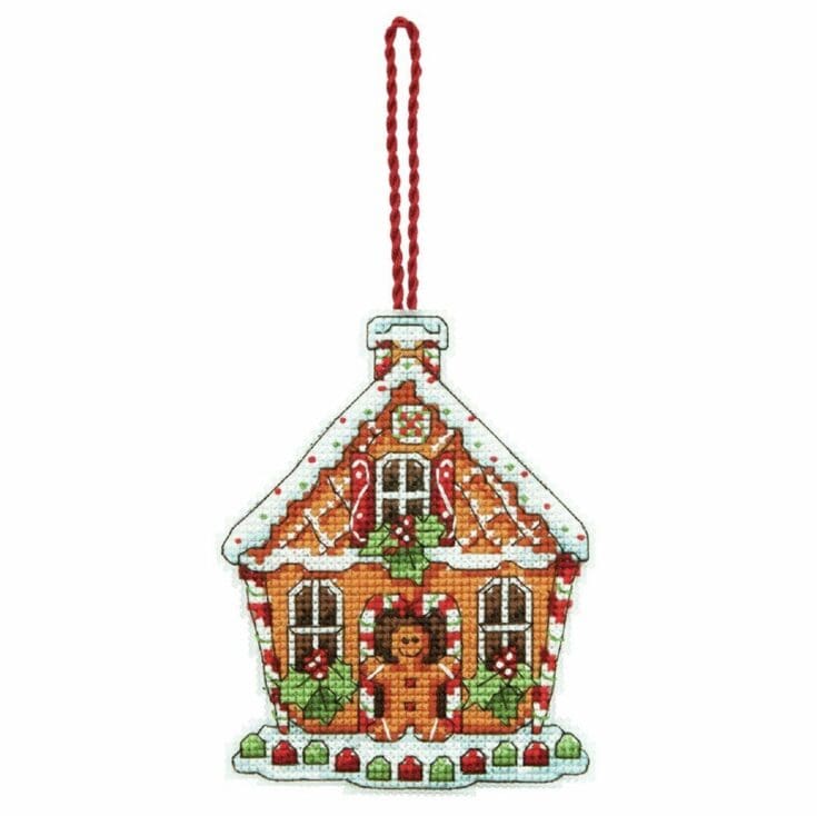 Image for Dimensions Gingerbread House Ornament Counted Cross Stitch Kit - Etsy UK