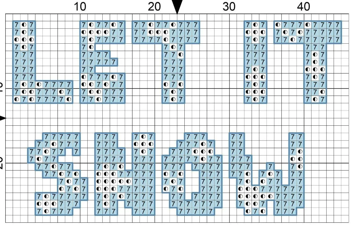 let it snow cross stitch pattern - Craft with Cartwright