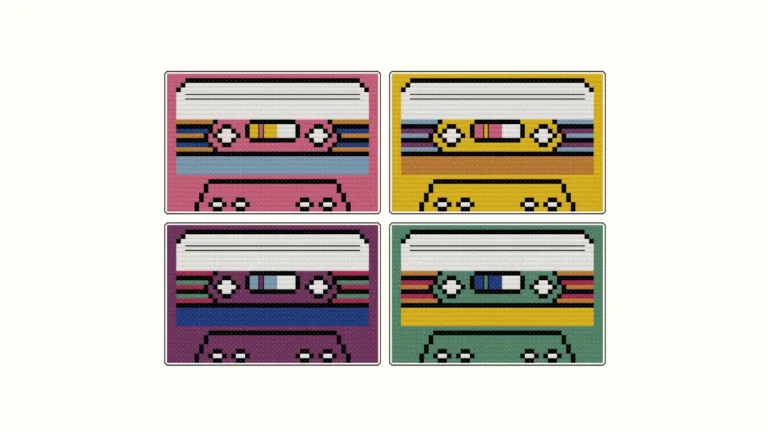 FREE Cassette tapes cross stitch pattern *updated