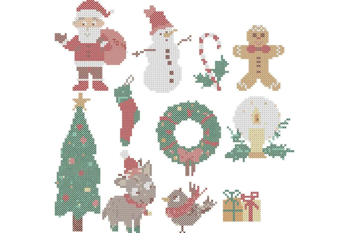 11 Charming Christmas Cross Stitch Motifs for Your Cards (+ Free PDF ...