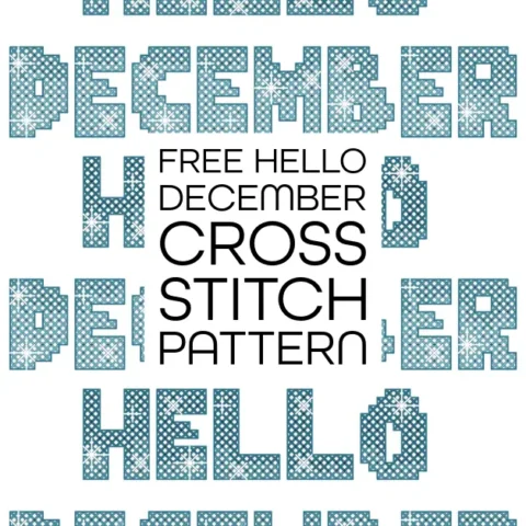 Image for Free Hello December cross stitch pattern