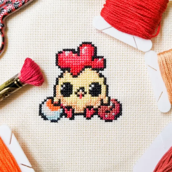 Just hatched chick (free cross stitch pattern)