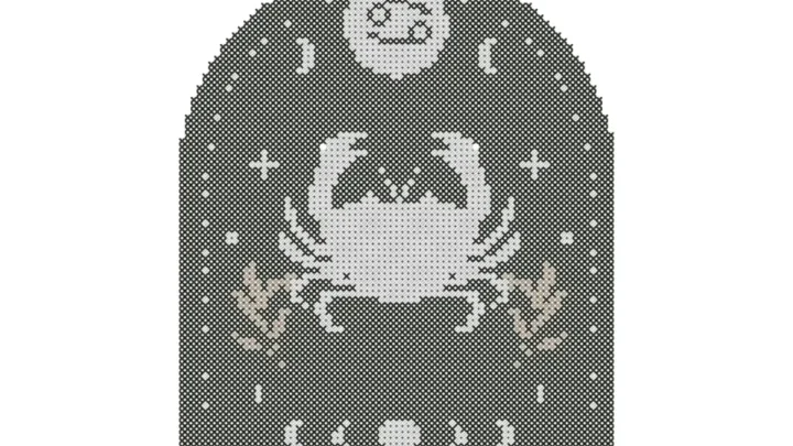 Image for Free Cancer Zodiac cross stitch pattern