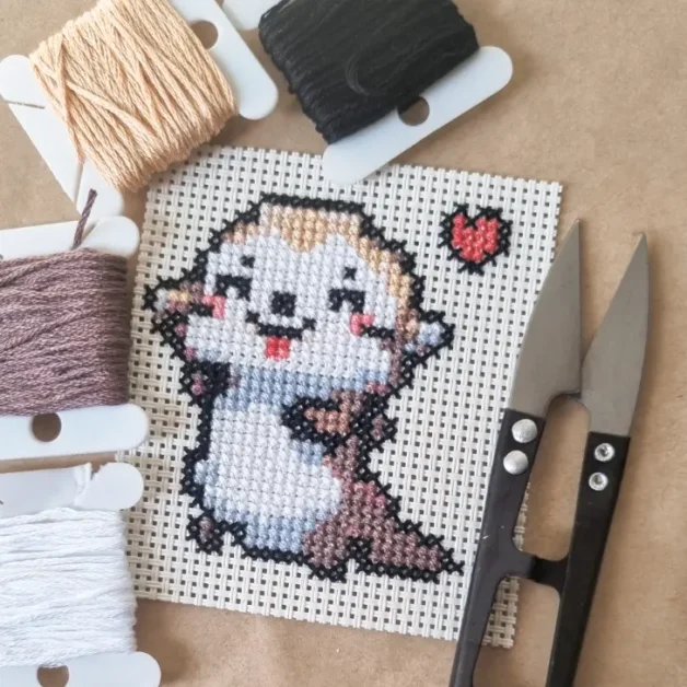 FREE Happy Otter cross stitch pattern