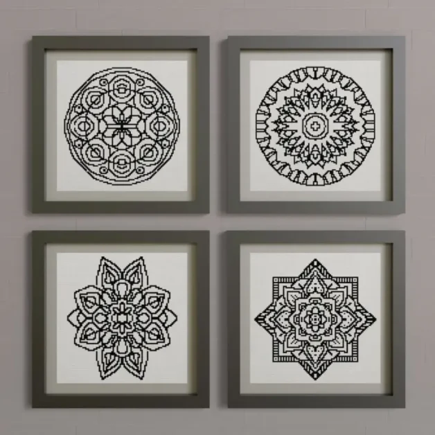 10 FREE Mandala cross stitch patterns
