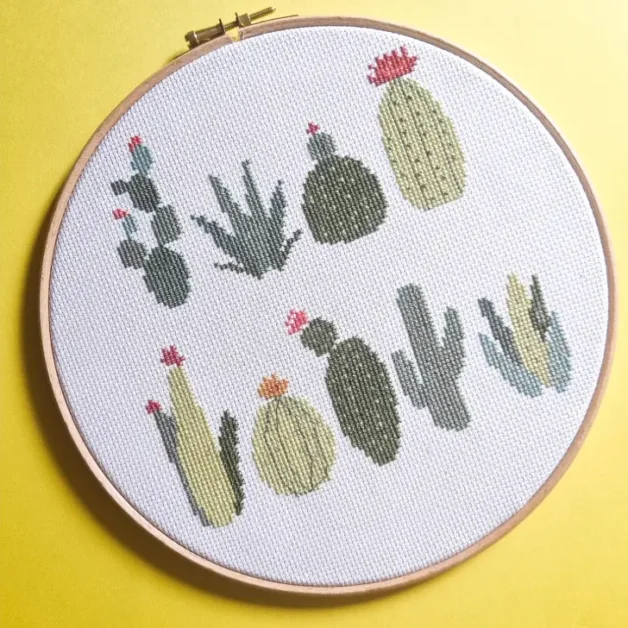 Free Cactus cross stitch pattern