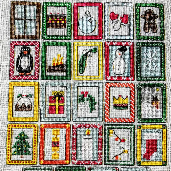 Image for Free Cross stitch advent calendar pattern