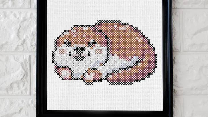 Free Sea otter cross stitch pattern