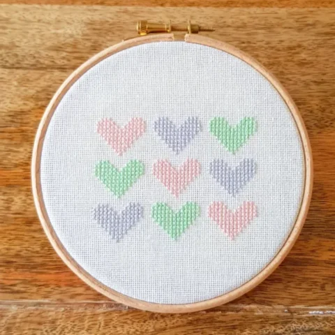 Image for How to frame cross stitch in a hoop