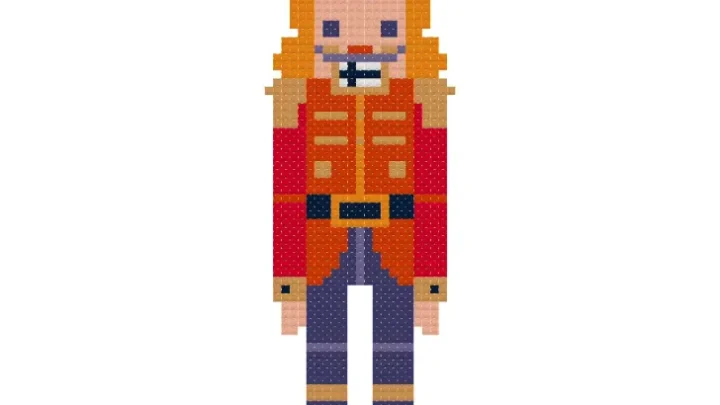 Image for Mini red nutcracker cross stitch