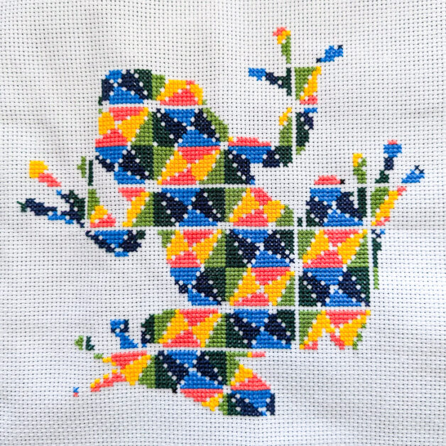 Image for Free Harlequin frog cross stitch