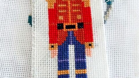 Image for Mini red nutcracker cross stitch