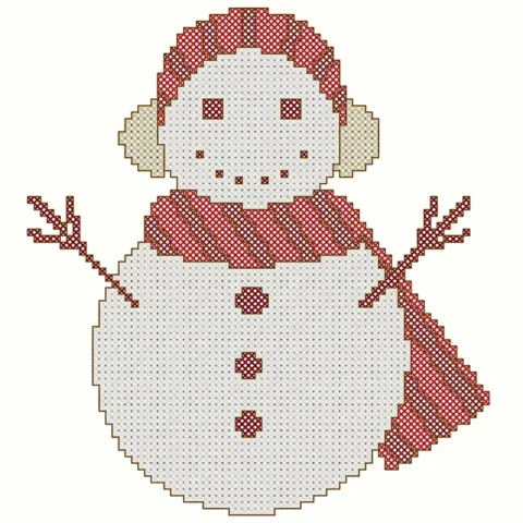 Image for Free Cosy Snowman Cross Stitch Pattern *updated