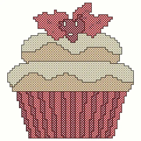 Image for Christmas Muffin free cross stitch pattern *updated