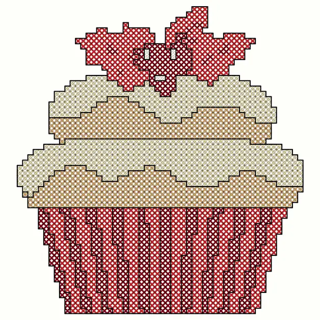 Christmas Muffin free cross stitch pattern *updated