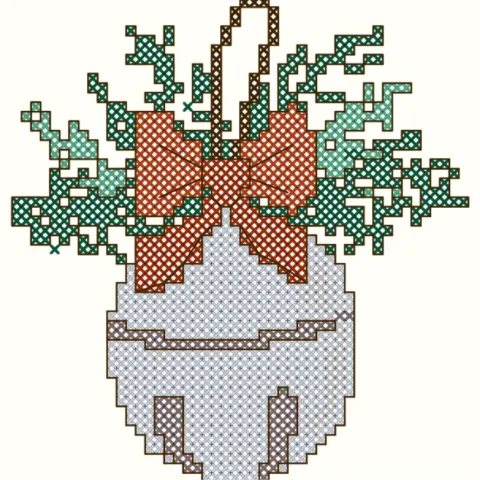 Image for FREE Small sleigh bells cross stitch chart *updated