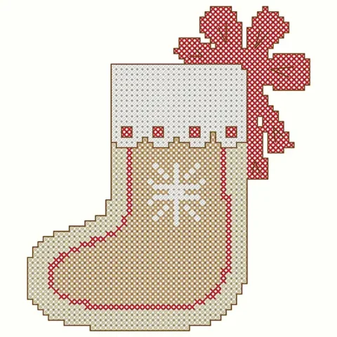 Image for Festive stocking exclusive cross stitch pattern *updated