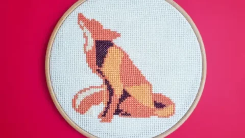 Image for Woodland fox cross stitch (free pattern)