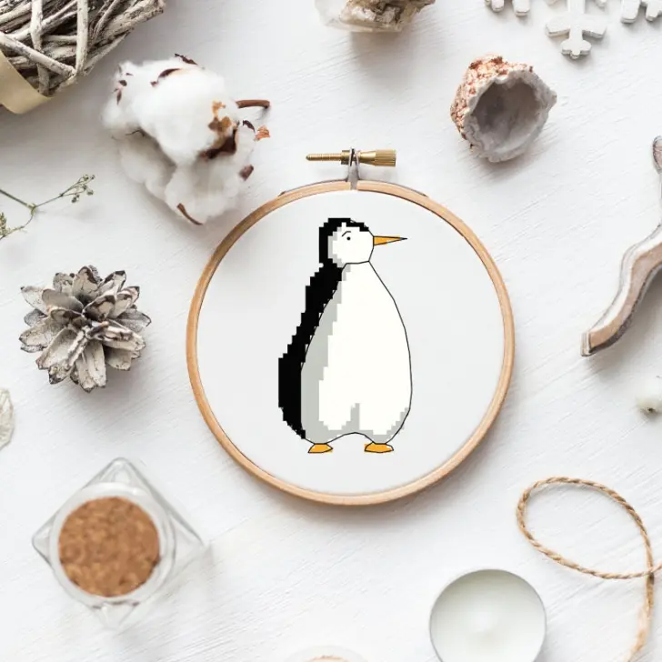 Exclusive Penguin cross stitch pattern