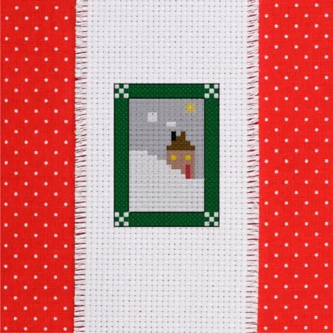 Image for Free winter cottage cross stitch pattern