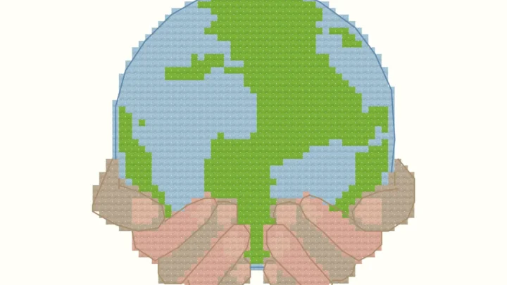 Image for Earth is in our hands cross stitch (free)