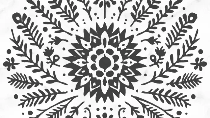Image for Free folk art circle svg