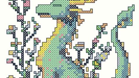 Image for Free Spring Dragon Cross Stitch Pattern *updated