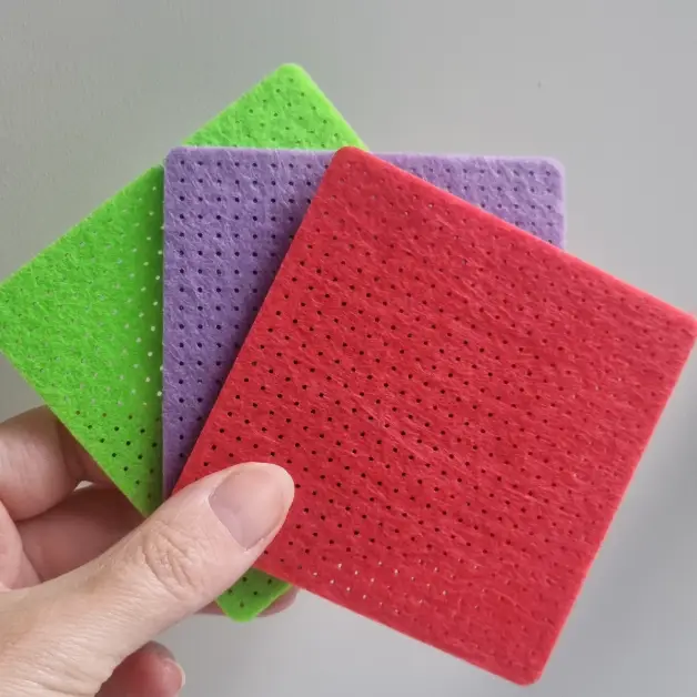 Free SVG to make laser cut felt coasters for cross stitch and embroidery