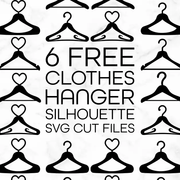 6 Free Clothes hanger silhouette SVG cut files