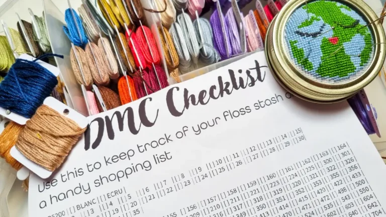 Free Printable DMC Floss Checklist