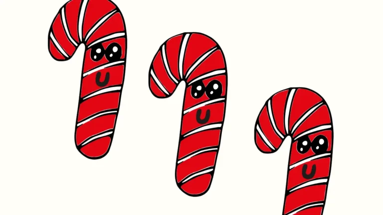FREE Kawaii Christmas candy canes svg