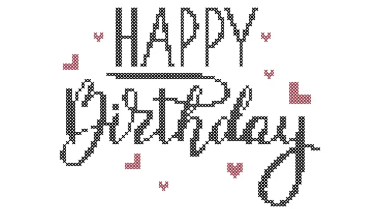 FREE Birthday card cross stitch pattern