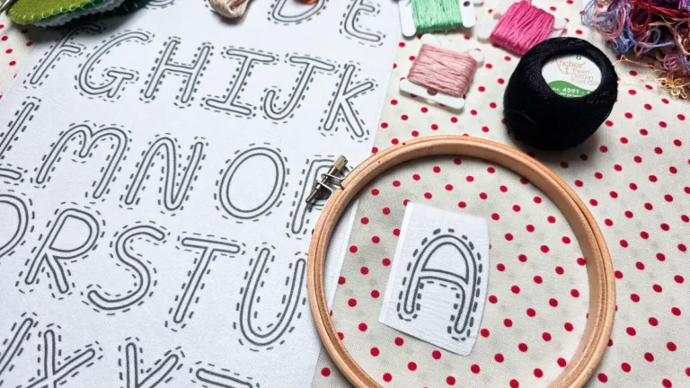 Free printable embroidery alphabet letters