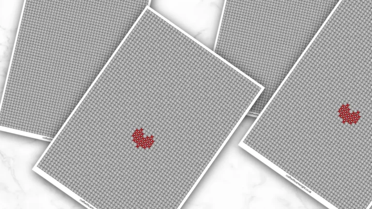 Free printable colour your own cross stitch pages
